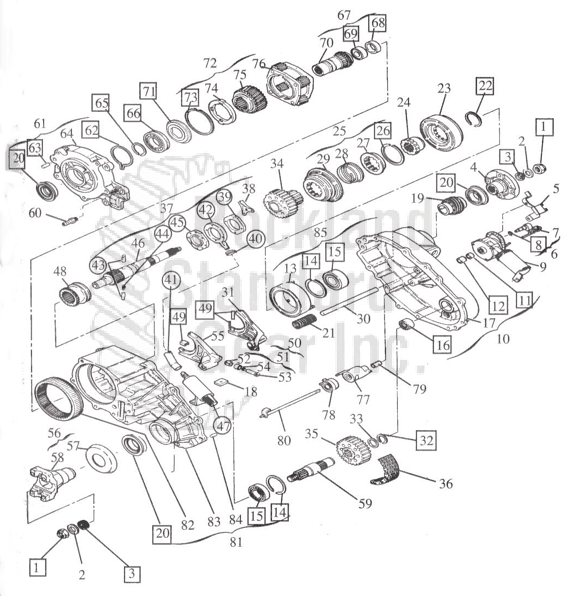 Borg Warner 1354 Transfer Case - Electrical Shift / Ford 1986-97