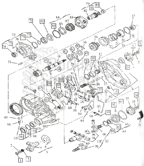 Borg Warner 1350 Transfer Case - Mechanical Shift / 1983-97 Ranger/Bronco
