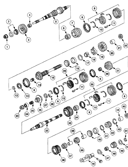 Toyo Koygo Mazda Transmission / Explorer 2002 diagram parts
