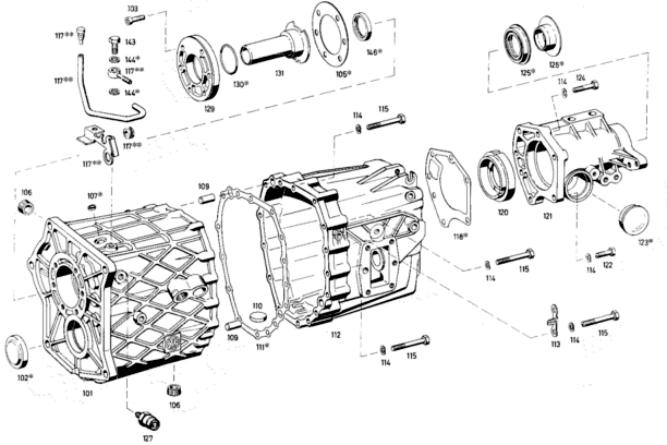 ZF S6-40 Gearbox Housing Group diagram