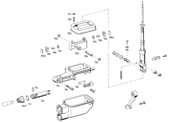 ZF S6-40 Gear Shift Lever diagram