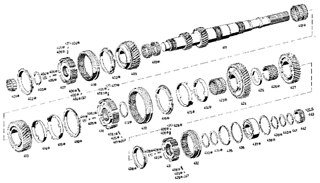 ZF S6-40 Main Shaft diagram